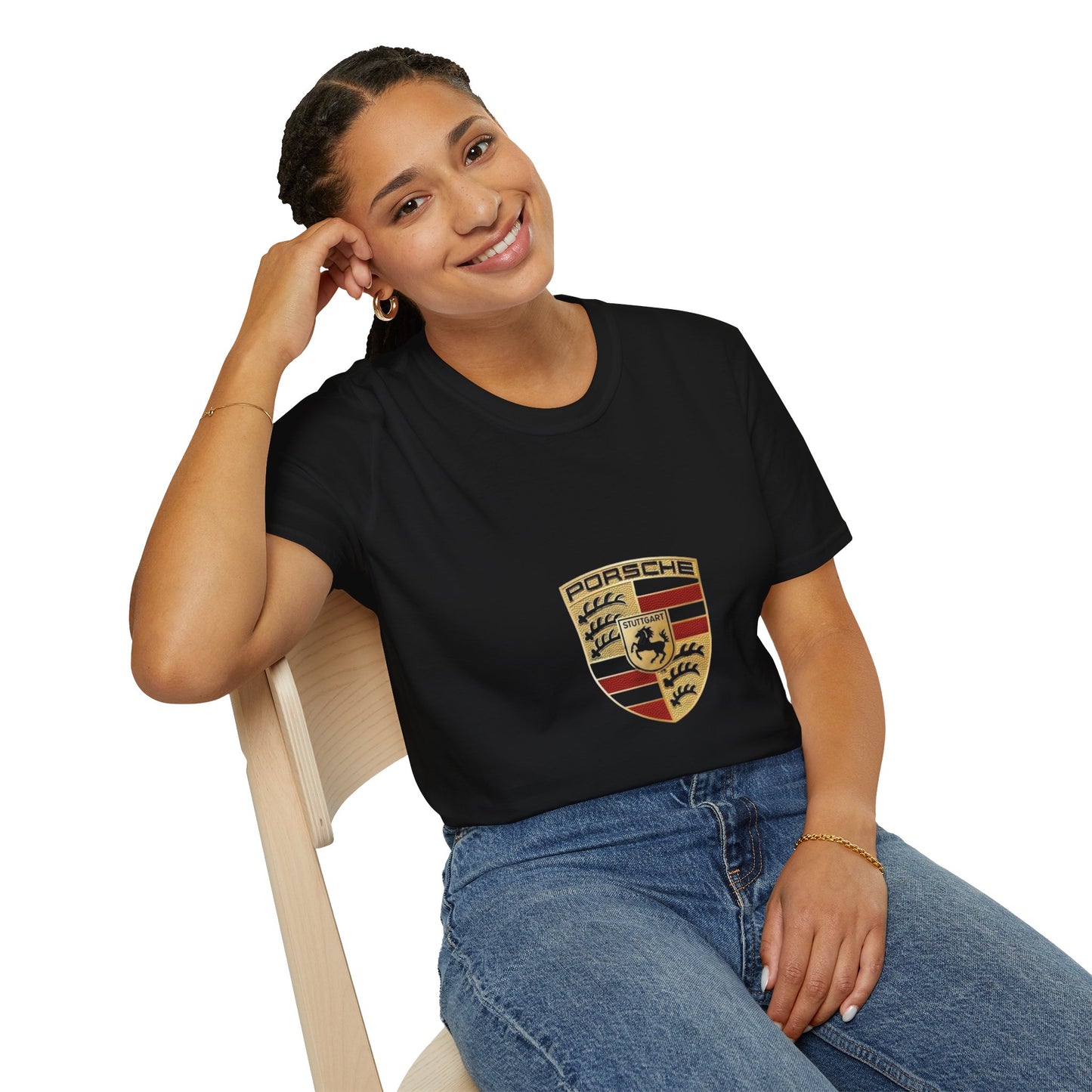 Porsche Crest Logo T-Shirt — Vintage Racing Emblem Tee